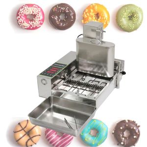 Elektrische mini-donutmachine met vier rijen commercieel roestvrij staal automatische donut friteuse machine