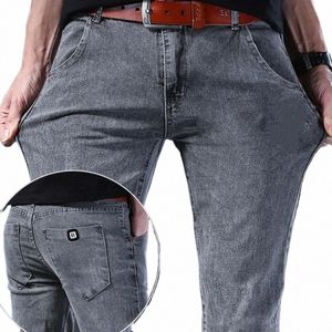 Quatre Mers Hommes Denim Jeans Slim Élastique Adolescent Lg Pantalon Printemps Eté Hommes Lg Mince Petits Pieds Pantalon Mâle u4l5 #