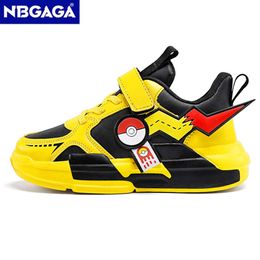 Vier seizoen sportkinderen cartoon sneakers outdoor boys klassieke hardloopschoenen pu lederen kinderen wandelschoenen vrije tijd L2405 L2405