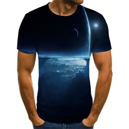 Four Seasons Selling Cosmic Star Print Top Korte mouw Ontwerp Eenvoud Zachte pasvorm Gemakkelijk oversized T-shirt 220618
