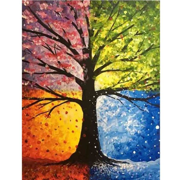 Four Seasons Tree Tree of Life DIY ROSE 5D Diamond Painting Artisan