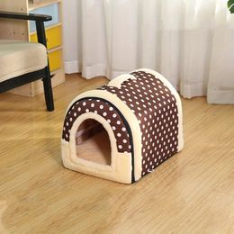 Four Seasons Universal Creative Cat House Plush Warm Dog Nest, Dog Bed Soft Amovible Dog House Nest