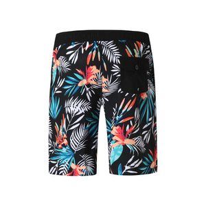 Plage extensible sur quatre côtés avec doublure pleine de pantalons imprimés à la mode en cinq parties pour shorts pour hommes