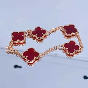 Four Van Designer Klaver Armband Blad Sieraden 4 Cleef Dames Charm Bangle Nieuw Gras Dubbelzijdig Vijf Bloemen Valentijnsdag Vriendin Gekleurd Beste Vriend Cadeau