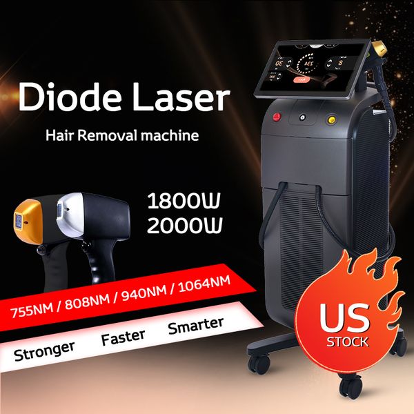 Machine d'épilation au Laser à Diode à quatre longueurs d'onde 808nm, épilation permanente, rajeunissement de la peau, utilisation en Salon de beauté