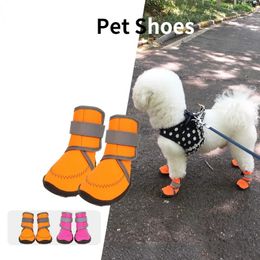 Chaussures pour animaux de compagnie extensibles dans les quatre sens, chaussures et bottes multicolores à la mode pour chiens, chaussons pour chiens, bottes d'hiver à talon chaton, Zapatos Para Perro 240115