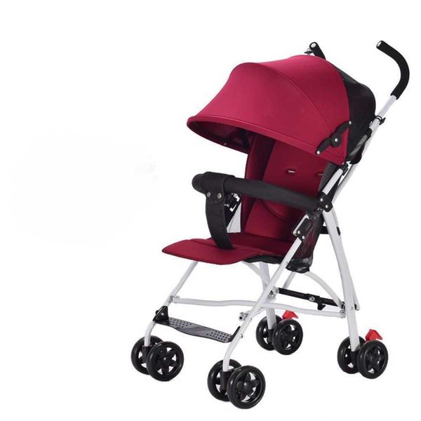 Carro de cuatro ruedas Cochecito de bebé Paraguas Coche Fácil de sentarse, Ligero Plegable, Cochecito de niño transpirable Bb para niños con capazo