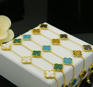 Fourclover – bracelet latéral en perles de Malachite, pétoncle blanc, agate noire, plaqué cuivre et plaqué or, bijoux de fabrication fine, 3849062