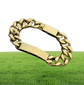 Fourleaf bloem identificatie armband pour hommes luxuriou klassieke roestvrijstalen sieraden mode dominante armband designe3059319