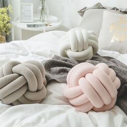 Fowecelt rond en peluche noeud oreillers oreillers décoratifs pour le salon bureau décor à la maison canapé chaise coussins bébé dormir câlin 2273T