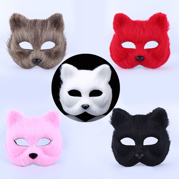 Fox Fur Mask Women Sexy Masquerade Party Mask Fashion Fox Half Animal Mask Mask Fox Cosplay Dance Masks Lade Toys Dh0126