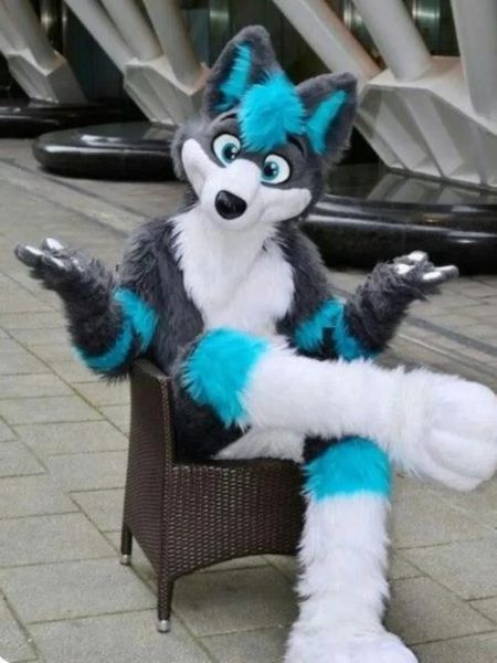 Fox Fursuit lobo perro mascota disfraz Halloween carnaval fiesta mascota disfraz