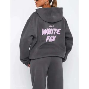 Fox hoodie damesontwerper stelt twee 2 -delige set herenkleding sportief lange mouwen pullover pullover capuchon 313 whitefox sweatshirt