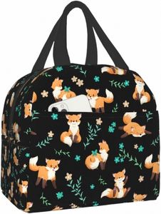 Fox Lunch Tas voor Vrouwen Mannen Geïsoleerde Lunchbox Wable Lunch Ctainer Koeler Draagtas Herbruikbare Box voor Werk Picknick h7Dp #