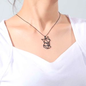 Fox kettingketen Choker voor vrouwen Goud vergulde mode schattige dierenhanger roestvrijstalen sieraden geschenken