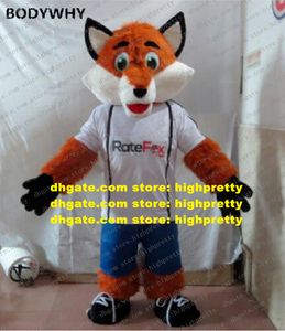 Fox Sports Sports Style Wolf Mascot Costume Adult Cartoon Characon Tiptifit Tapipt Distribution Dîner d'adieu ZZ7646