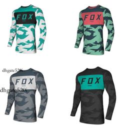 Fox Racing Shirts 2023 T-shirts masculins Fox Speed Descent Mountain Bike Cycling Suit à manches longues Summer Off-Road Motorcycle Racing IEB1 514