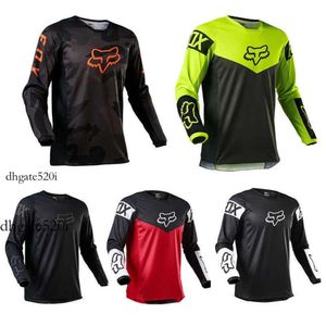 Fox Racing Shirts 2023 Heren T-shirts Fox Speed Drop Long Sleeve Off Road Motorcycle Racing Suit Mountain Bicycle Cycling Top Ademend en