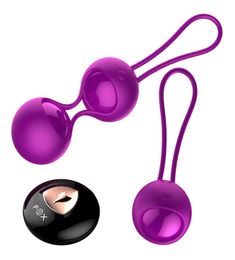 FOX Télécommande Smart Touch Vibrateurs Kegel Exercice Ben Wa Balls Entraîneur Vaginal Oeuf Vibrant Vibrador Sex Toys pour Femme S181869269