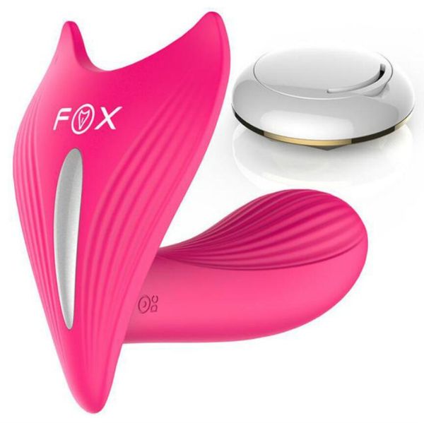 Fox-vibrador remoto con carga Usb para mujer, masturbación femenina sin tirantes, consolador de punto G, juguete sexual erótico para adultos