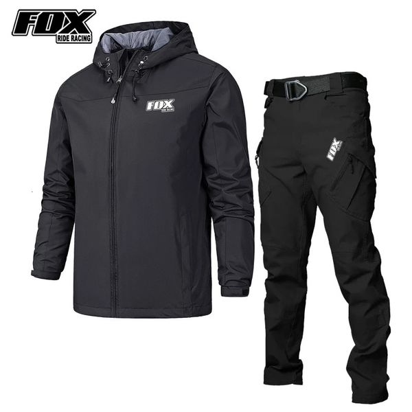FOX RIDE RACING veste de cyclisme hommes pantalon costume vtt VTT coupe-vent imperméable moto pantalon Kit vélo vêtements 240202