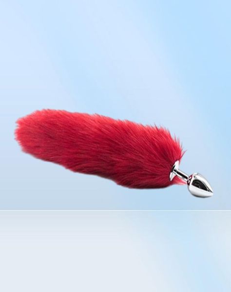 Fox Tail Anal Plug dans les jeux pour adultes en acier inoxydable Anal Perle Perge Butt Stimulateur Produits sexuels Flirt Toys For Women S1814706881