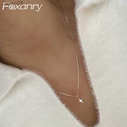 FOXANRY Minimalista Stamp Clavicola Collana a catena per le donne New Fashion Creative Irregular Stars Geometric Party Jewelry Gift L230704