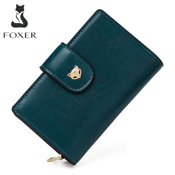 FOXER marque PU portefeuilles porte-cartes pour femmes mode pochette en cuir synthétique Long portefeuille grande capacité nouveau Design porte-monnaie