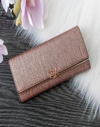 FOXER Merk Vrouwen Split Lederen Portefeuilles Vrouwelijke Clutch Bag Mode Munten Kaarthouder Luxe Portemonnee voor Dames Women039s Lange Muur8081823