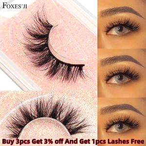 Foxesji Makeup Mink cils moelleux Soft Full Full Fake Eyels épais faux cils vaporeux Natural 3D Eye 240506