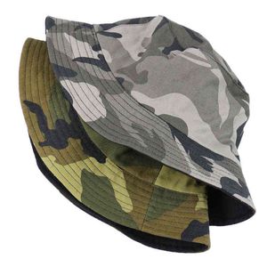 FOXMOTHER Nouveau Automne Mode Camo Gorras Casquette Armée Vert Camouflage Pêche Chapeaux Seau Casquettes Femmes Hommes G220311