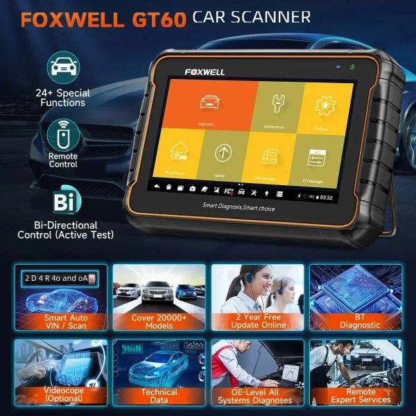 Foxwell GT60 OBD2 Bluetooth Car DIAGNOSTIC OUTILS PROFESSIONNEL