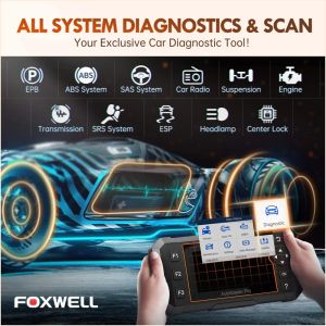 Foxwell NT624 Elite Automotive Scanner OBD2 Code système complet Reader Oil EPB Réinitialisation EOBD OBD 2 Auto Scanner Car Diagnostic Tool