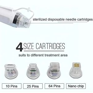 Accessoires onderdelen fractionele RF Microneedle -cartridges goud radiofrequentie micro naalden werkende hoofd microneedling tips te koop 10/20/64/nano pins configures