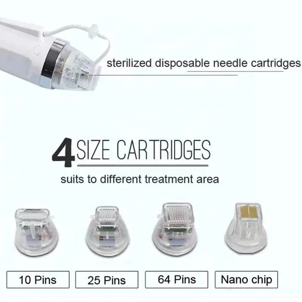 Pièces d'accessoires Cartouches de micro-aiguilles RF fractionnelles Micro-aiguilles à radiofréquence dorée Tête de travail Conseils de micro-aiguille à vendre 10/25/64/Nano Pins Configure