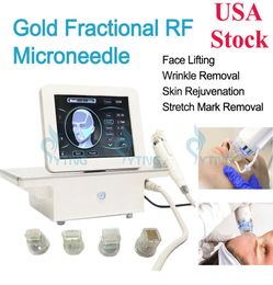 RF Fractional Miconeedle Face Care Gold Micro Needle Skin Rolar Acne Scar Stretch Mark Traitement Professionnel SAL4322438