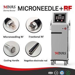 Fractional RF Microoneedling Wrinkle Remover Miconeedle Equipment RF Skin Retheunation Device Micro Needle Gold Cold Hammer