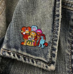 Fraggle X Rock TV Show Group Hug Emor Entro Pin Muppet Cartoon Brooch Badge for Backpacks Fashion Jewelry Gift2226232