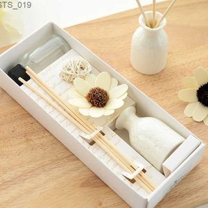 Geur 30ml Frisse lucht Kantoor Aromatherapie Stok Geur Rotan Bal Riet Diffuser Set Zon Bloem Cadeau Thuis Badkamer Decoratie Set