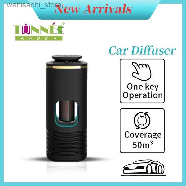 Fragance Aroma Tunnel Car Fragrance Diffuseur Couverture de 50m Purificateur pour la voiture Essenti Oil Diffuseur Atmosphère Distributeur de l'odeur de lumière L49