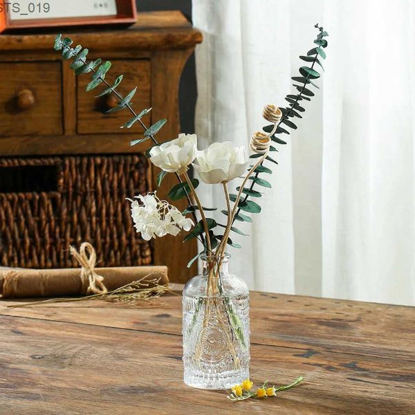 Fragancia de eucalipto sin llama, conjunto de difusor de vid, aromaterapia de plantas, ambientador de aire para el hogar, palos de fragancia para decoración de escritorio