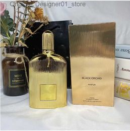 Fragancia de alta calidad perfumada mujeres hombres oro negro perfumes de orquídeas 100 ml Eau de Parfum Perfume de vetiver gris de larga duración Colonia Natural Q240129