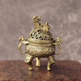 Lampes de parfum 1pc cuivre brûleur d'encens maison exquise encensoir décoration de bureau chinois porte-bouddha mini décoratifparfum