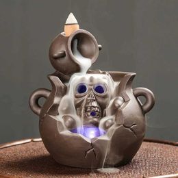 Lampes à parfum 1pc Barreau de rétroéclorance en argile violette Cérame Halloween LED CRAIS DÉCRIPTION DÉCORATION HOME BOY