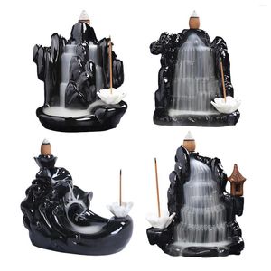 Geurlampen rugstroom wierook stok houder brander waterval keramische censer rook reflux huis woonkamer yoga spa decoratie