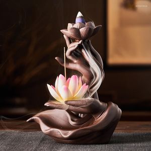 Lampes de parfum brûleur d'encens à reflux en céramique Zen bergamote maison créative prise de bois d'agar accessoires ornements