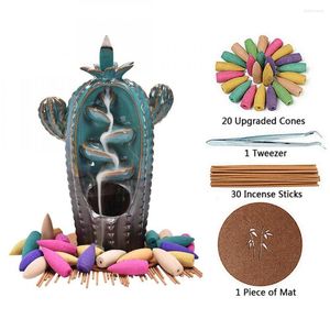 Geurlampen keramische ambacht cactus berg stromende water rook waterval rug stroom wierookbrander woningdecor sandelhouthouder