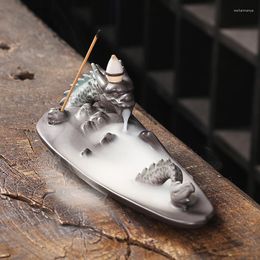 Geurlampen keramische sandelhout achterstroom kachel creatieve Chinese draak reflux wierookbrander houder huisdecoratie
