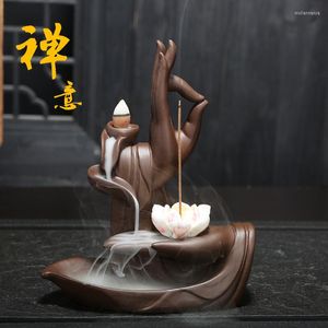 Lampes à parfum artisanat décoration service à thé créatif accessoires violet sable bergamote reflux brûleur d'encens Zen