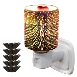 Geurlampen Elektrische Wax Melt Plug In Kaars Warmer Olielamp Voor Geurkaarsen Nachtlampje US 110V 231212